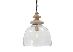 Farica Transparent Glass Pendant Light