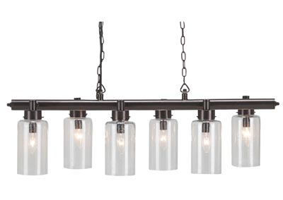 Felipe Clear/Bronze Finish Metal Pendant Light