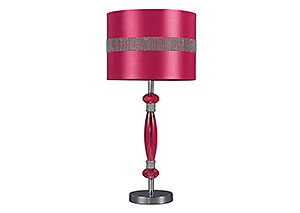 Hot Pink & Silver Finish Acrylic Table Lamp