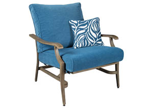 Partanna Blue/Beige Motion Lounge Chair (Set of 2)