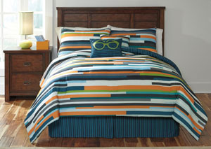 Seventy Stripe Full Top of Bed Set