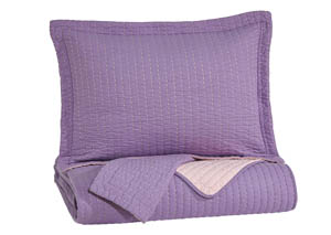 Dansby Lavender/Pink Full Coverlet Set