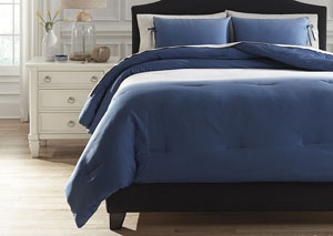 Aracely Blue King Comforter Set