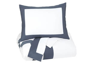 Daruka Blue King Duvet Cover Set