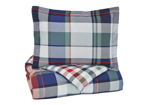 Mannan Plaid Twin Comforter Set