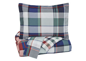 Mannan Plaid Full Comforter Set