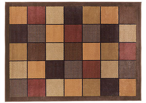 Patchwork Brown Medium Rug