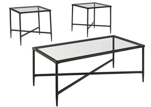 Augeron Black Occasional Table Set