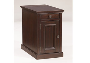 Sable Stain Finish Power Chairside End Table