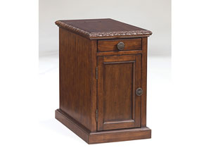 Dark Brown Power Chairside End Table