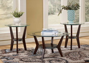 Fantell Occasional Table Set (Cocktail & 2 Ends)