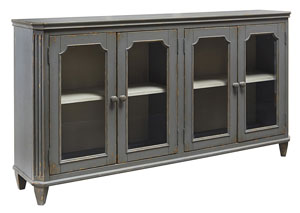 Mirimyn Antique Gray 4 Door Accent Cabinet