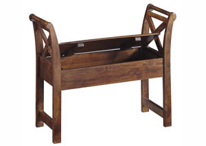 Abbonto Warm Brown Accent Bench