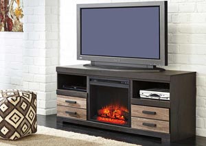 Harlinton Large TV Stand w/LED Fireplace Insert